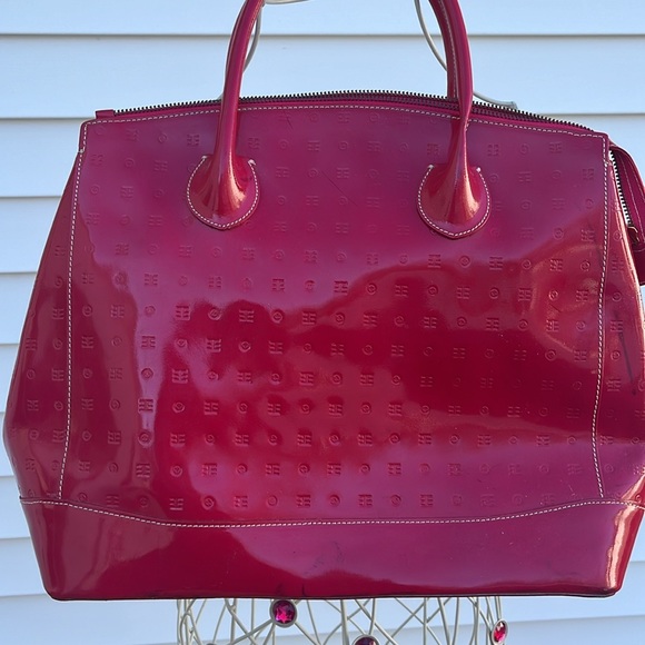 Arcadia, large patent leather red tote - Picture 2 of 10